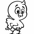 Desenho para colorir - Pintinho Amarelinho