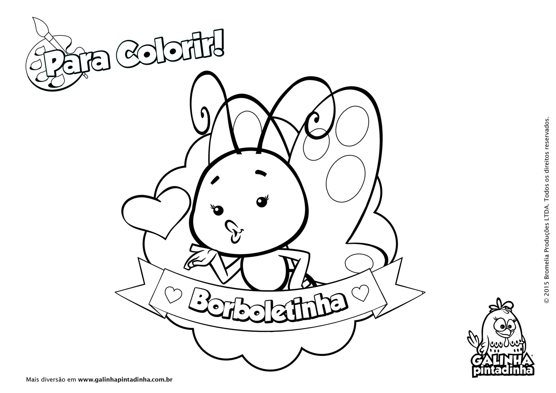 Galinha Pintadinha - Brincando de colorir - com alça