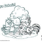 Desenho para colorir - Lanche no parque