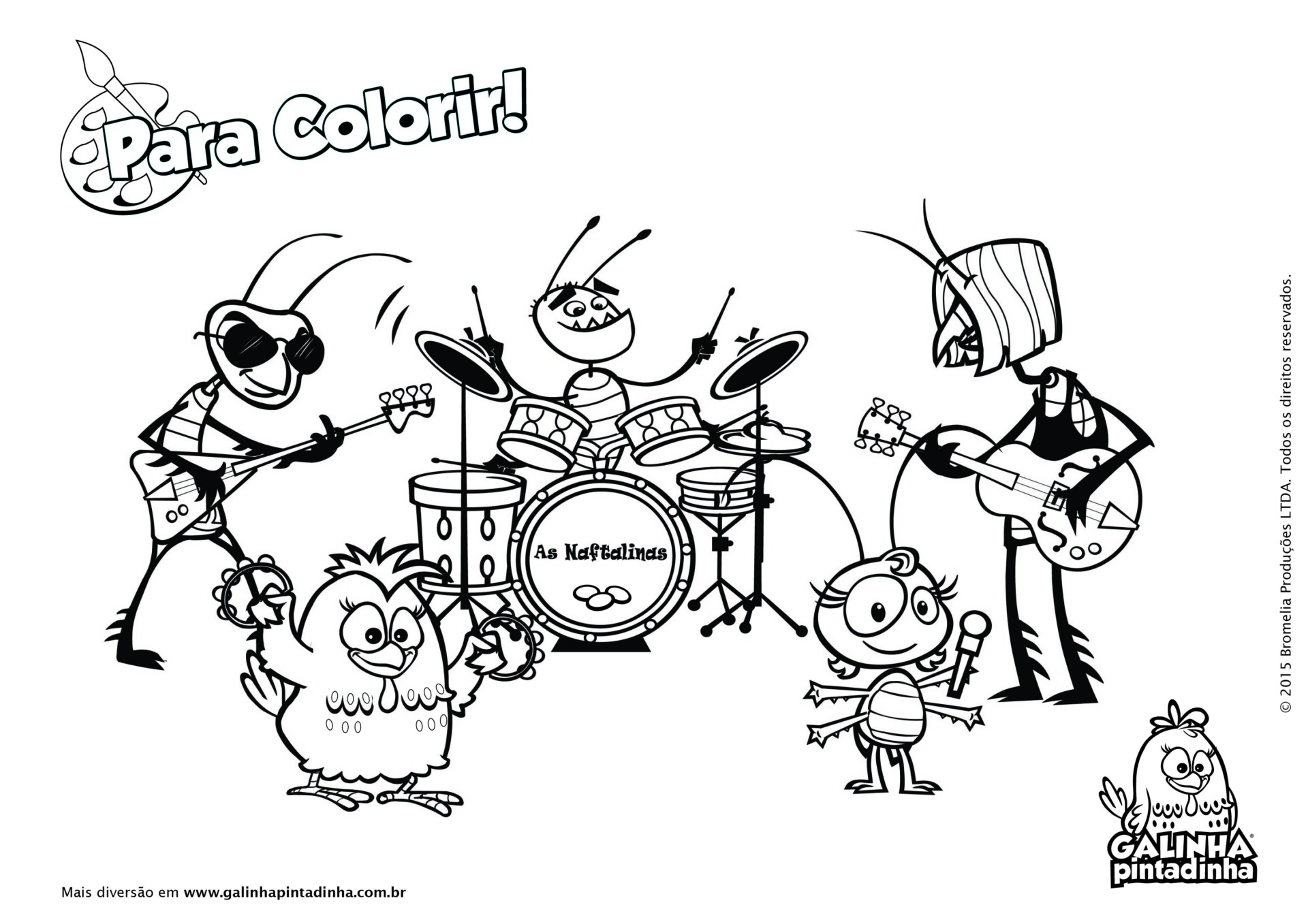 Desenhos para colorir: Galinha Pintadinha - Ensinar Hoje