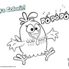 Desenho para colorir - Galinha Pintadinha - Pópópó!