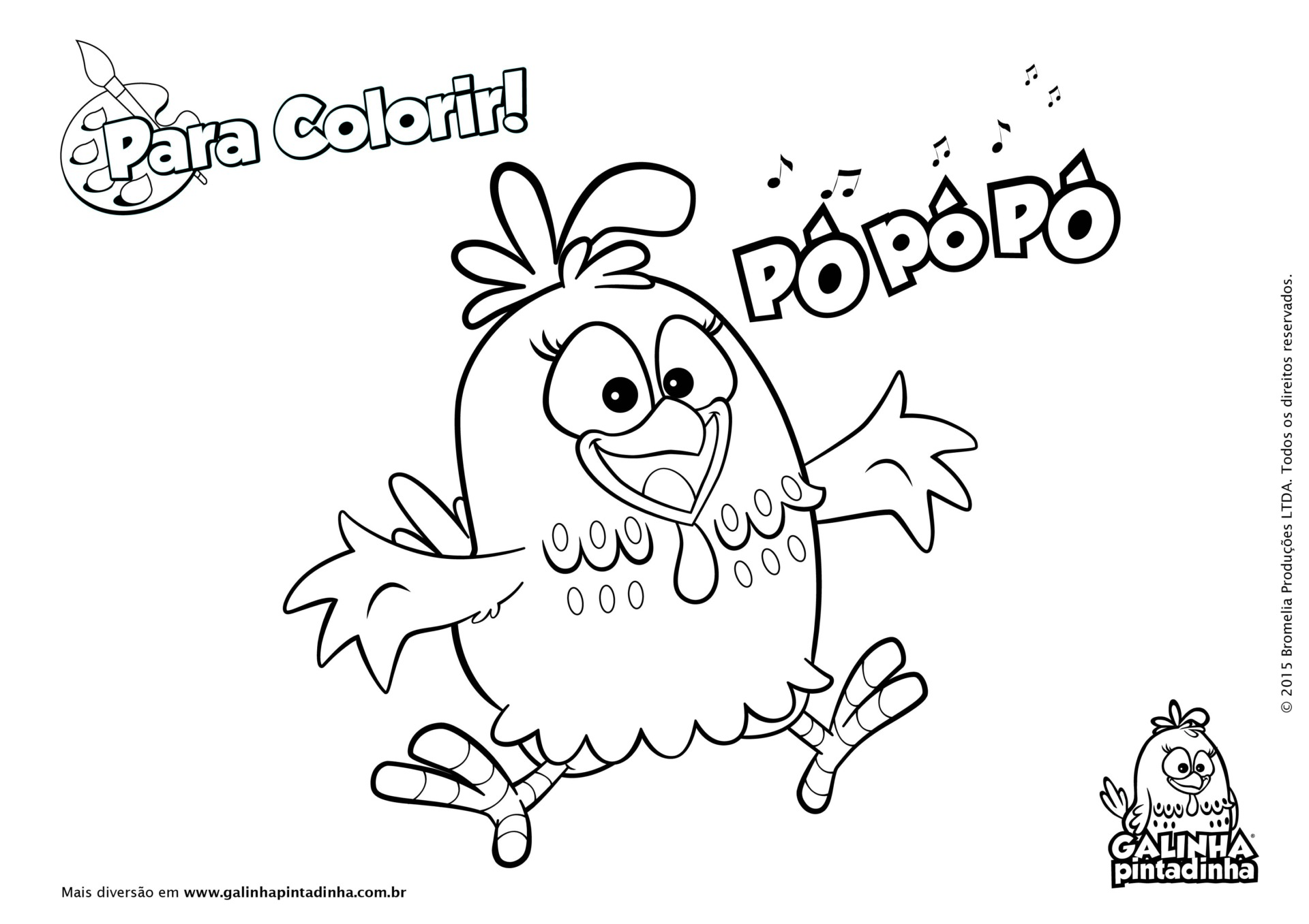 galinha pintadinha pintar  Desenho da galinha pintadinha, Galinha desenho,  Desenhos infantis para colorir