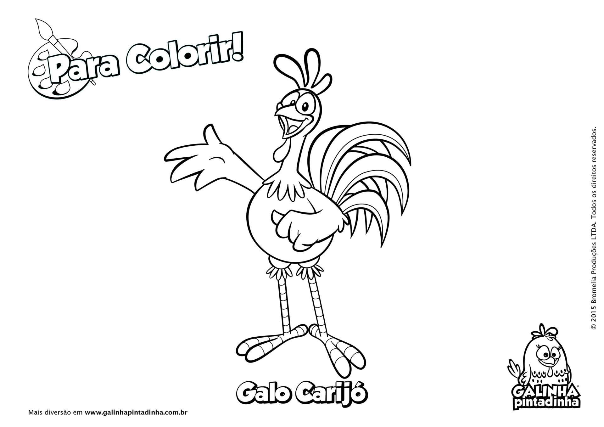 Desenho de Galinha para Colorir - Colorir.com