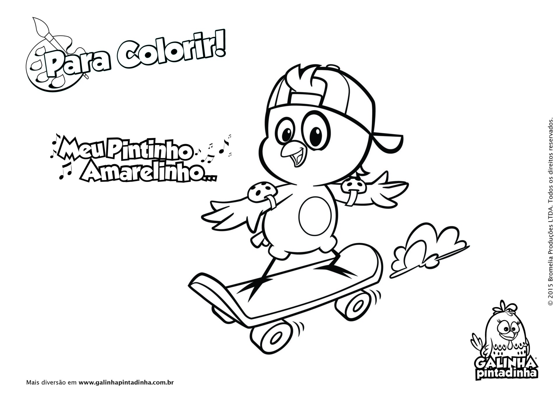 Imprimir para colorir e pintar o desenho Galinha Pintadinha - 4398