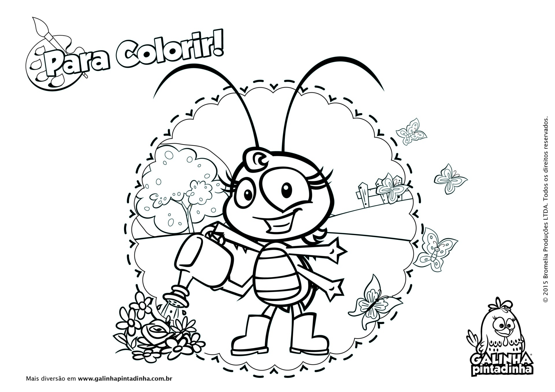 Galinha Pintadinha - Brincando de colorir - com alça