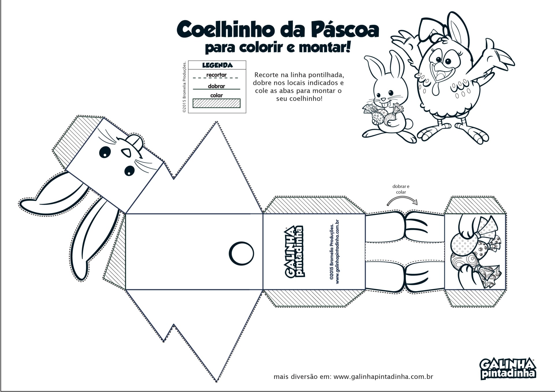 Galinha - Desenhos para Pintar - Brinquedos de Papel