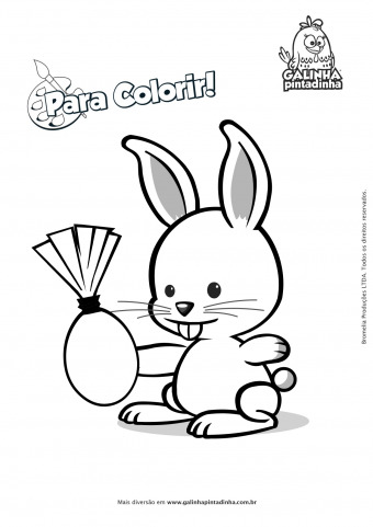 Coelhilho da Páscoa para colorir